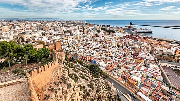 Vista de la ciudad de Almería desde la Alcazaba.