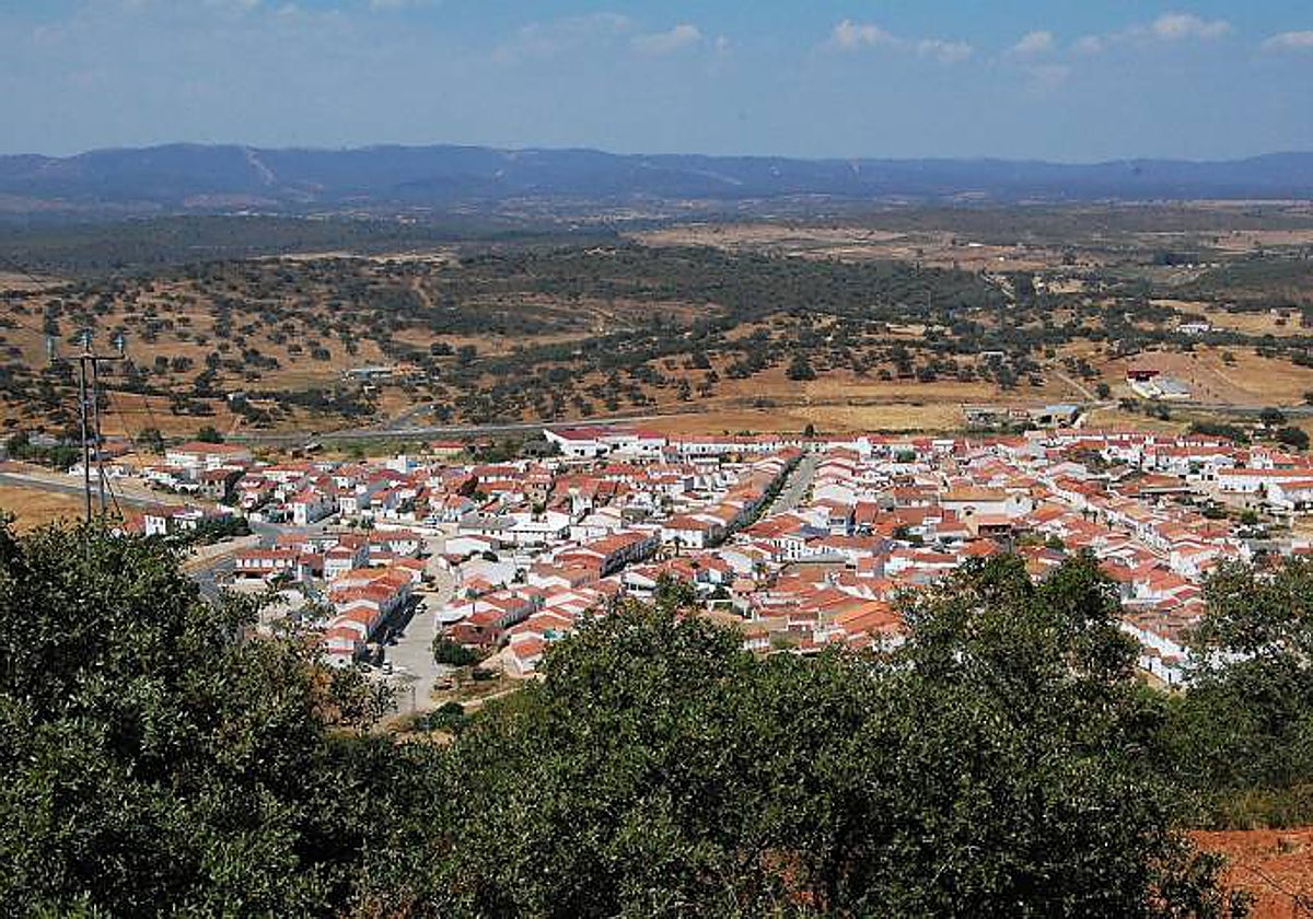 Vista aérea del municipio de Cabezas Rubias