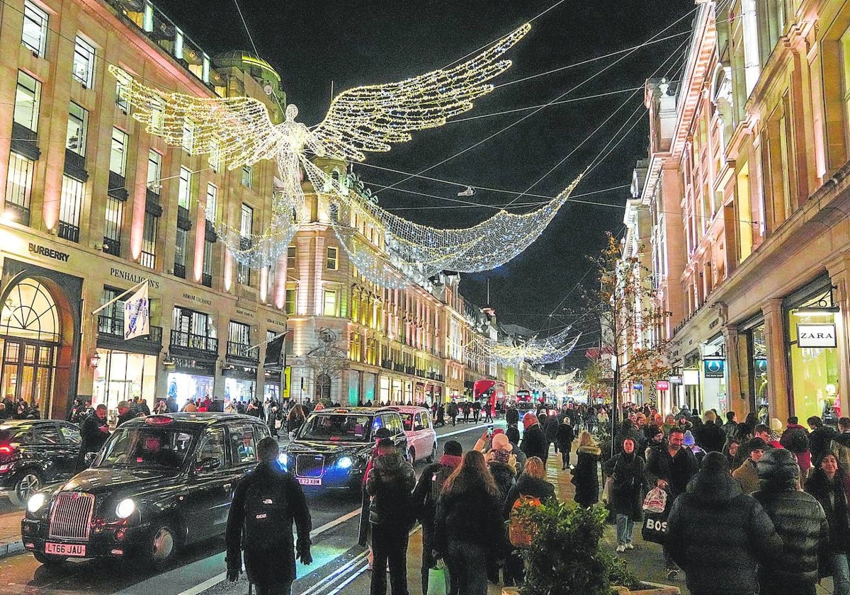 Luces de Navidad en Regent Street, Londres