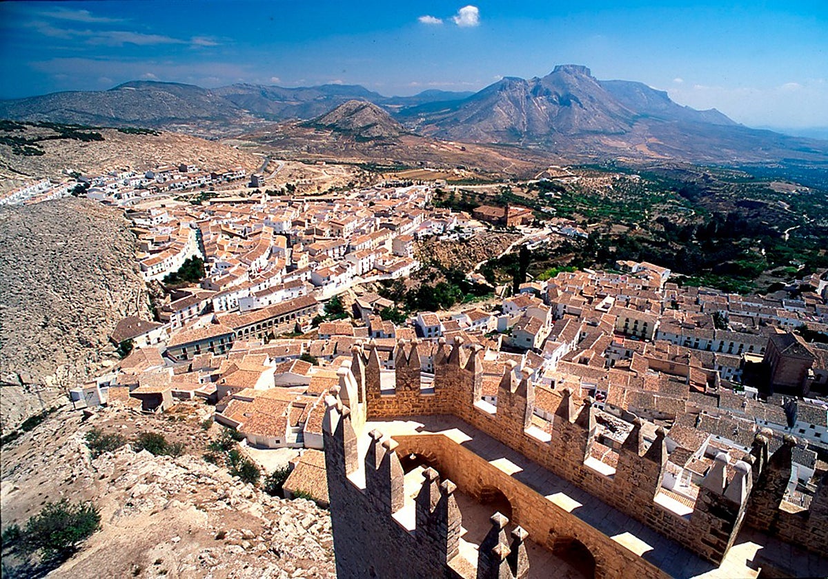 Vista aérea desde el Castillo de Vélez-Blanco.