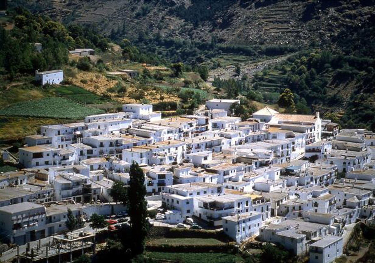 Pueblo de Trévelez en la provincia de Granada
