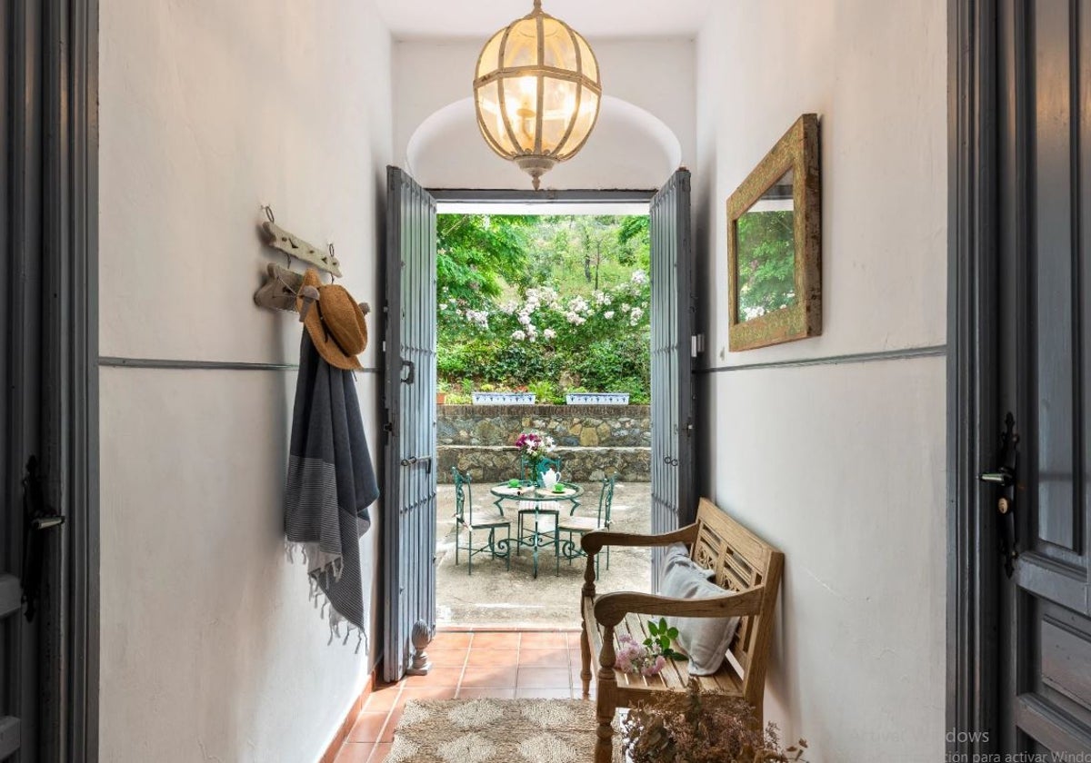 Un detalle de la entrada de la Finca San Juan, una preciosa casa rural que se encuentra en la localidad sevillana de Constantina