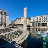 El caminante en Hamburgo