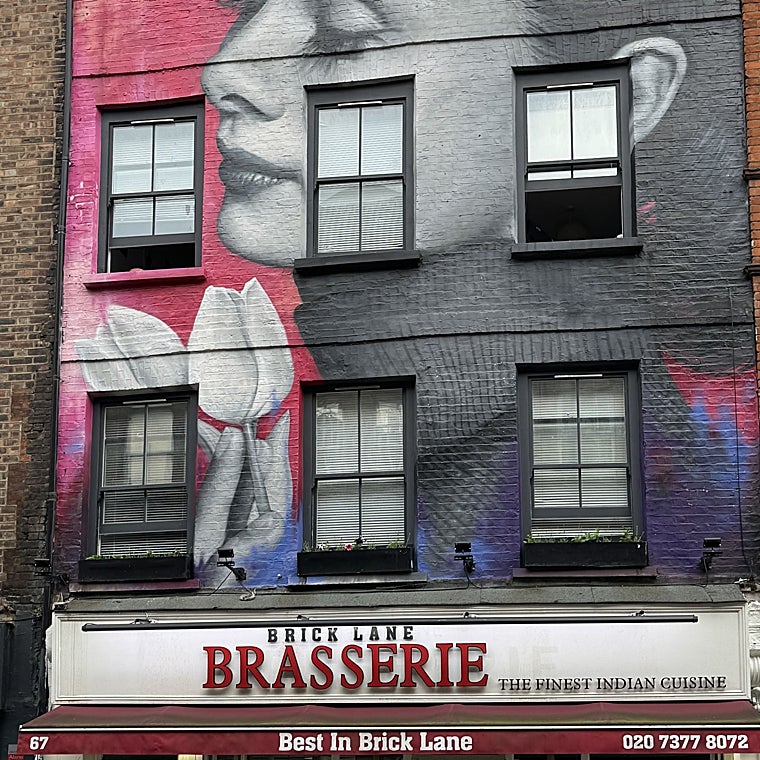 Una fachada de Brick Lane