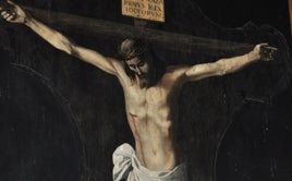 Detalle del Crucificado de Zurbarán en Llerena