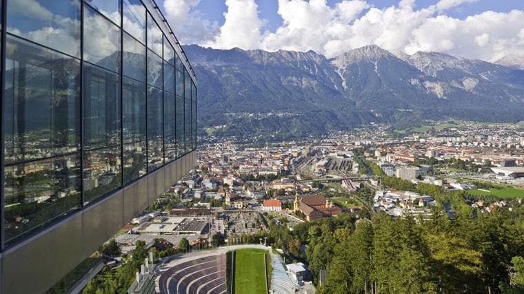 Bergisel nos permite disfrutar de la ciudad desde las alturas