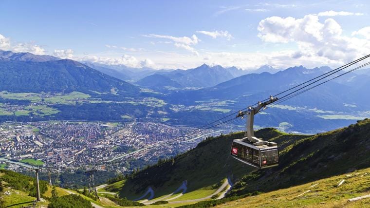 El funicular es la mejor forma de subir al Nordkette