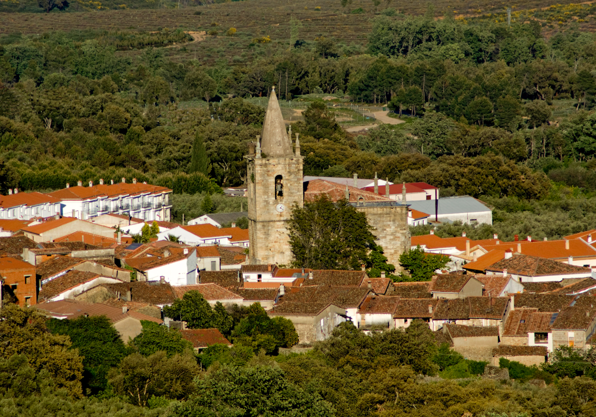 Imagen del pueblo de Hoyos ubicado en la Sierra de Gata, Cáceres