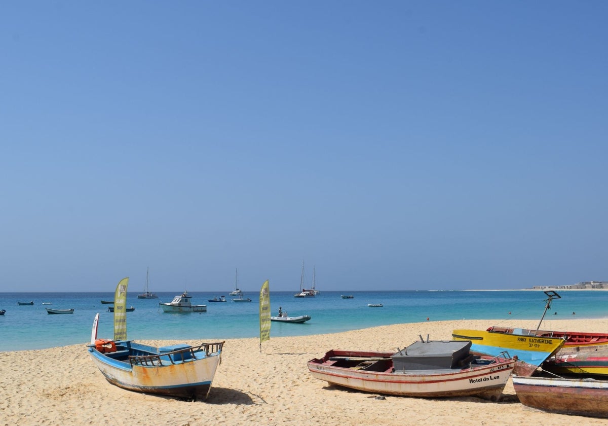 Playa de Cabo Verde, al sur de la isla de la Sal