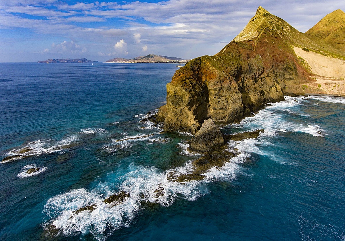 Paisaje de Porto Santo, en el archipiélago de Madeira