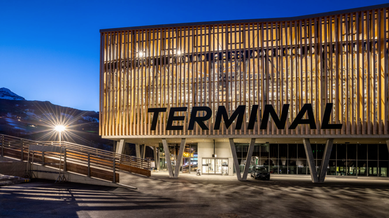 Imagen de la moderna estación de Grindelwald