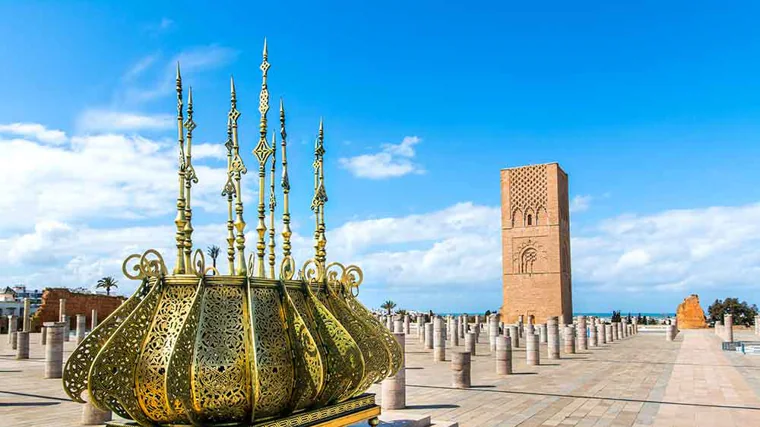 Torre Hassan, en la capital del país de Marruecos, Rabat