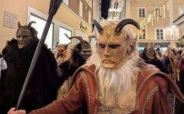 Lso Krampus en Salzburgo, a principios de diciembre