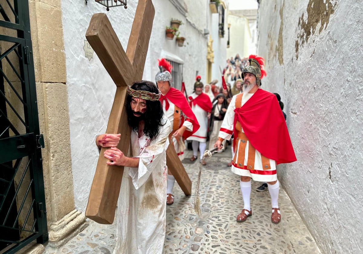 Momento de la representación de 'La Pasión de Cristo' en Arcos de la Frontera