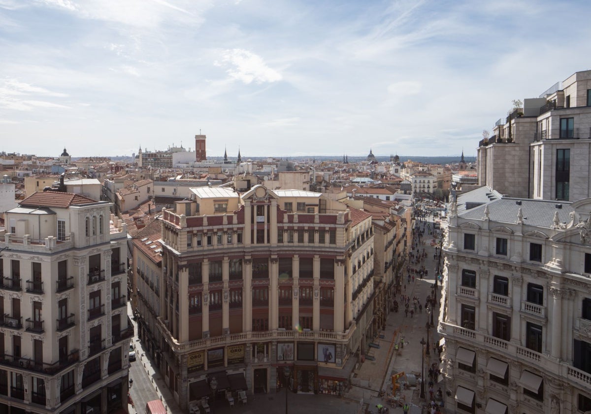 Vistas de Madrid desde el hotel JW Marriott, en Canalejas
