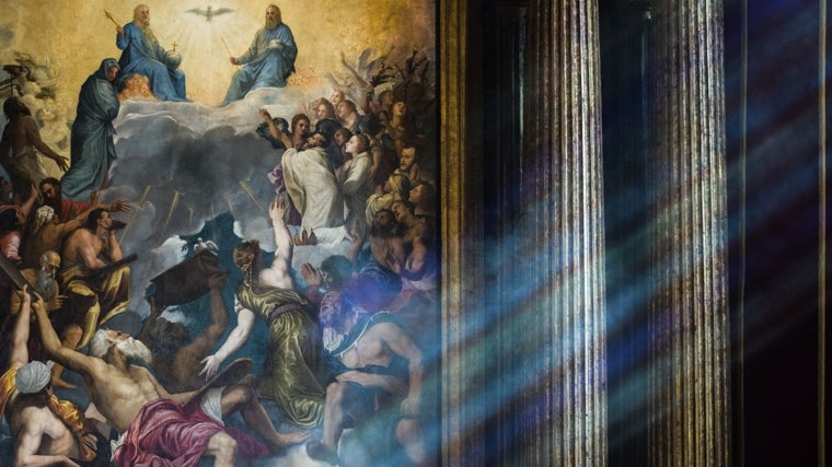 Retablo del 'Juicio final' de la iglesia del monasterio de Yuste