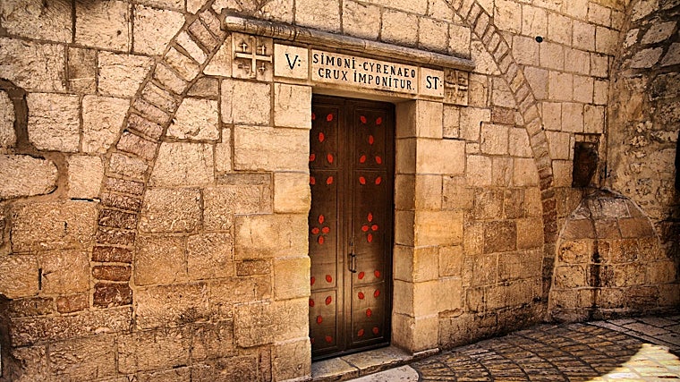 Una de las catorce estaciones de la Vía Dolorosa
