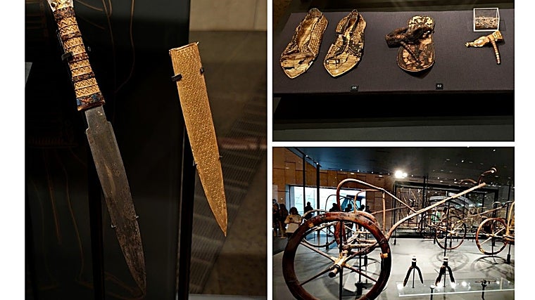 Adaga, sandálias e carruagens de Tutancâmon
