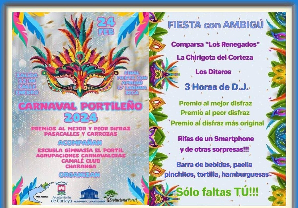 Todas las actividades y actuaciones de la gran fiesta de Carnaval de este sábado en El Portil