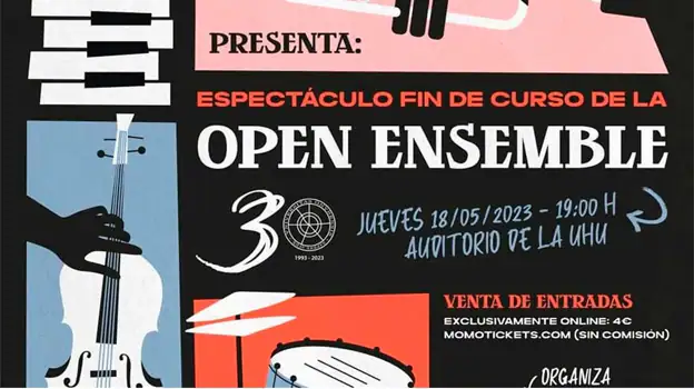 Cartel del concierto de jazz en la Universidad de Huelva