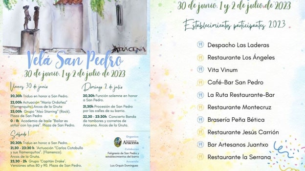 Programación para la Velá de San Pedro de Aracena
