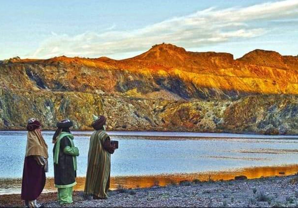 Recreación de la entrega del oro a los Reyes Magos en Tharsis