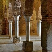 Interior de la Mezquita de Almonaster o Ermita de la Concepción en su denominación cristiana