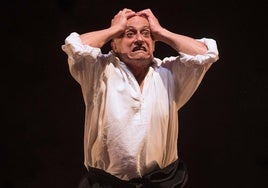 El actor, anoche en el Castillo de los Guzmanes