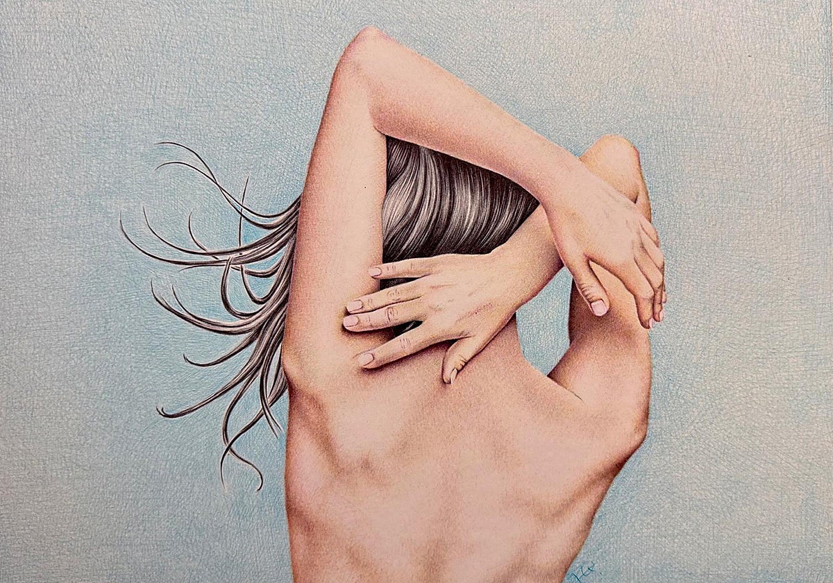 Una de las obras de la exposición 'Piel', de Raquel Salas