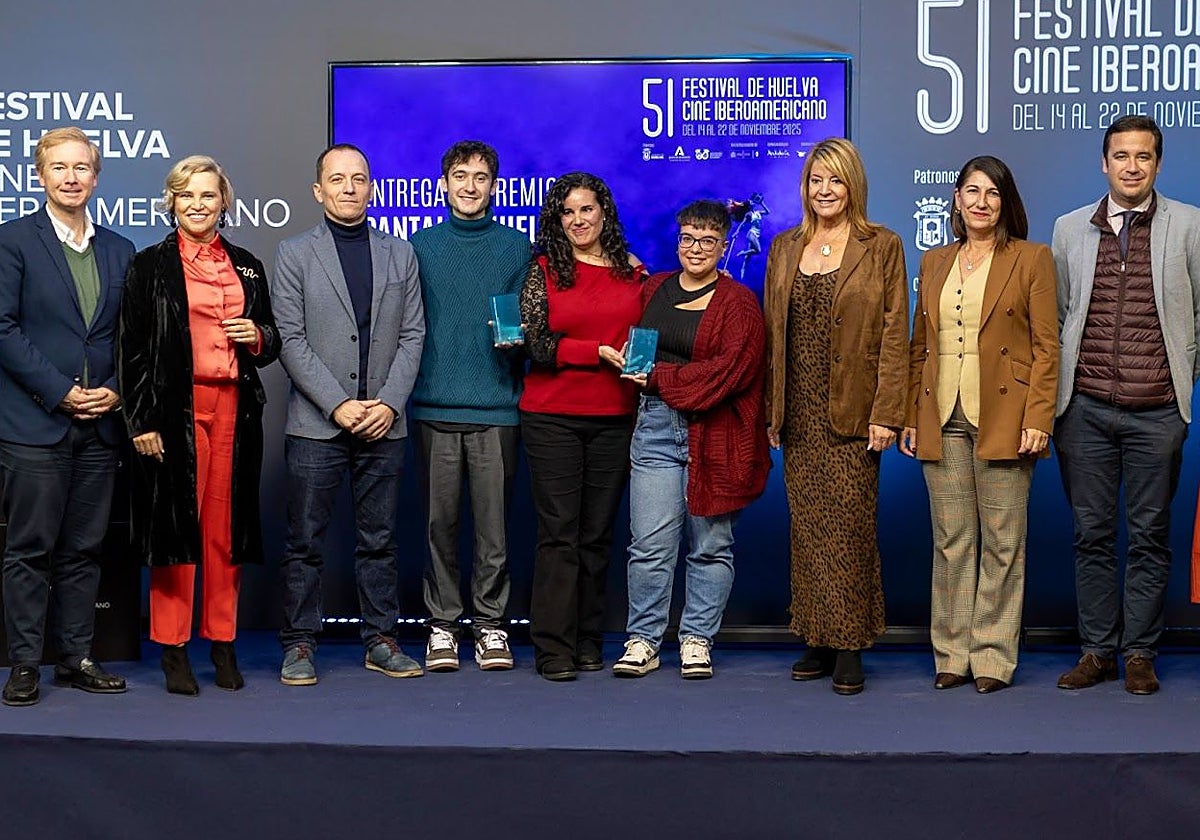 La entrega de galardones de la sección Pantalla Huelva del Festival de Cine