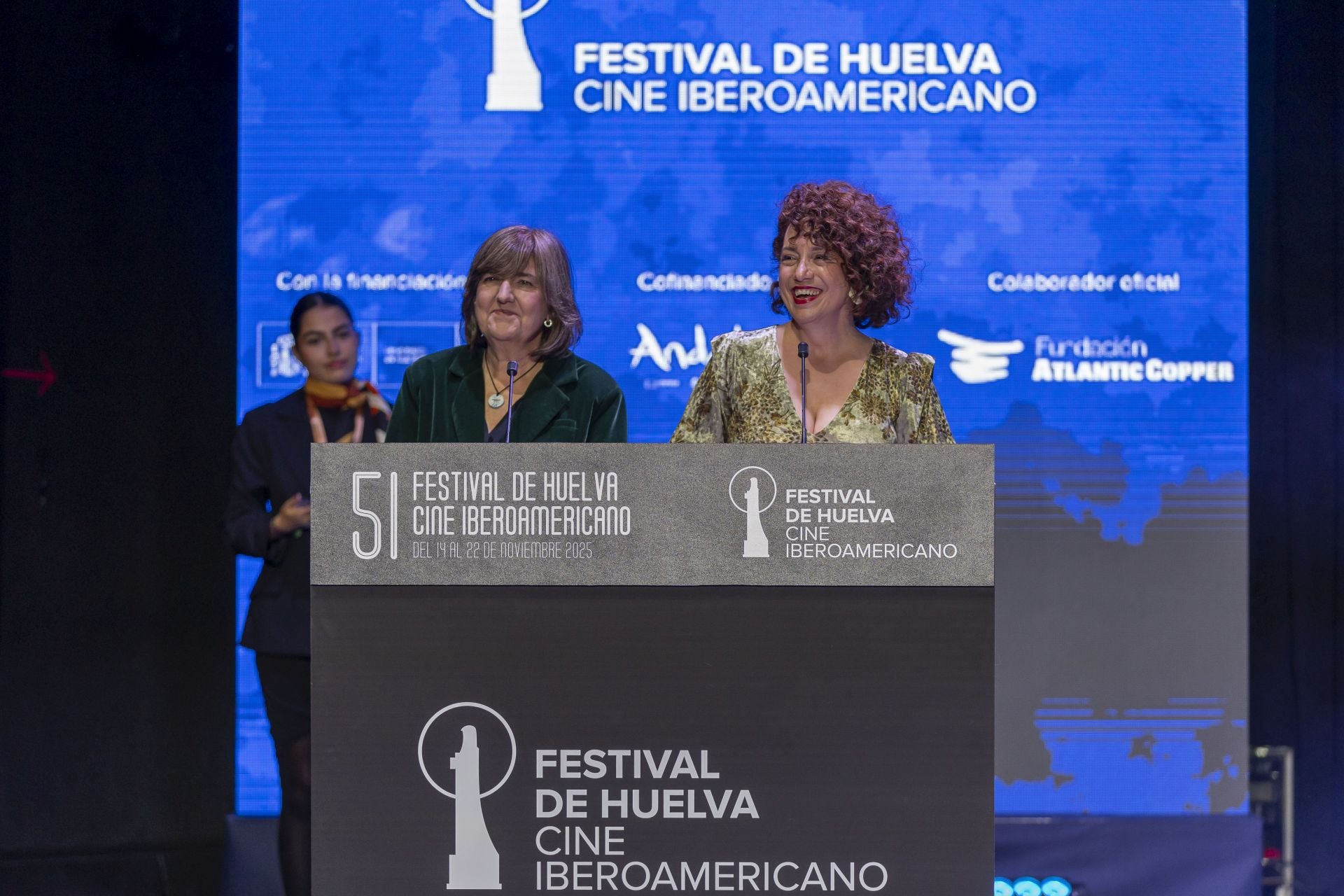 Así lucieron los premiados en la gala de clausura del 51 Festival de Cine Iberoamericano de Huelva
