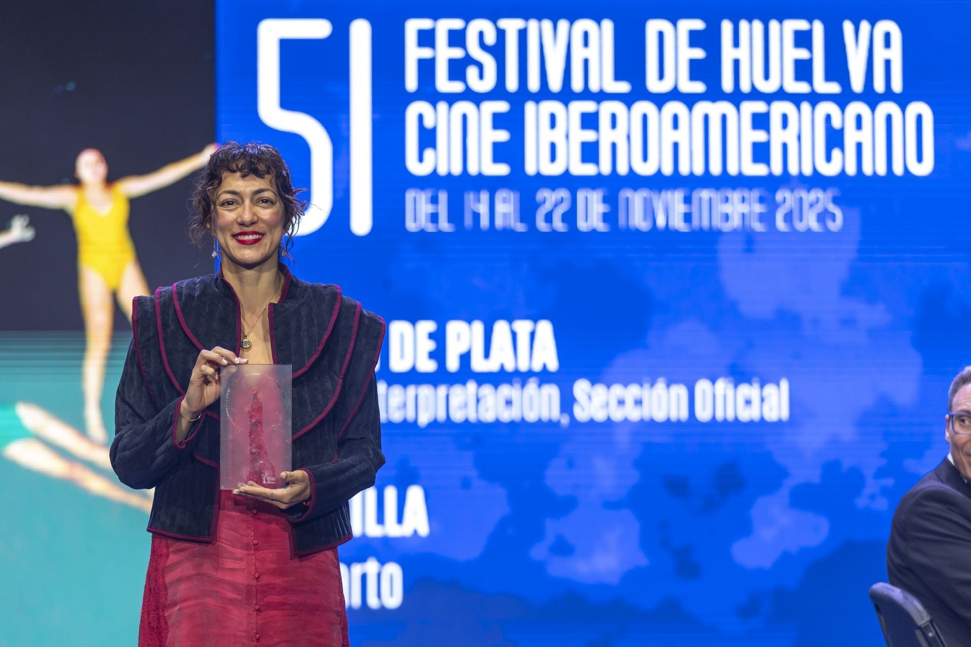 Así lucieron los premiados en la gala de clausura del 51 Festival de Cine Iberoamericano de Huelva