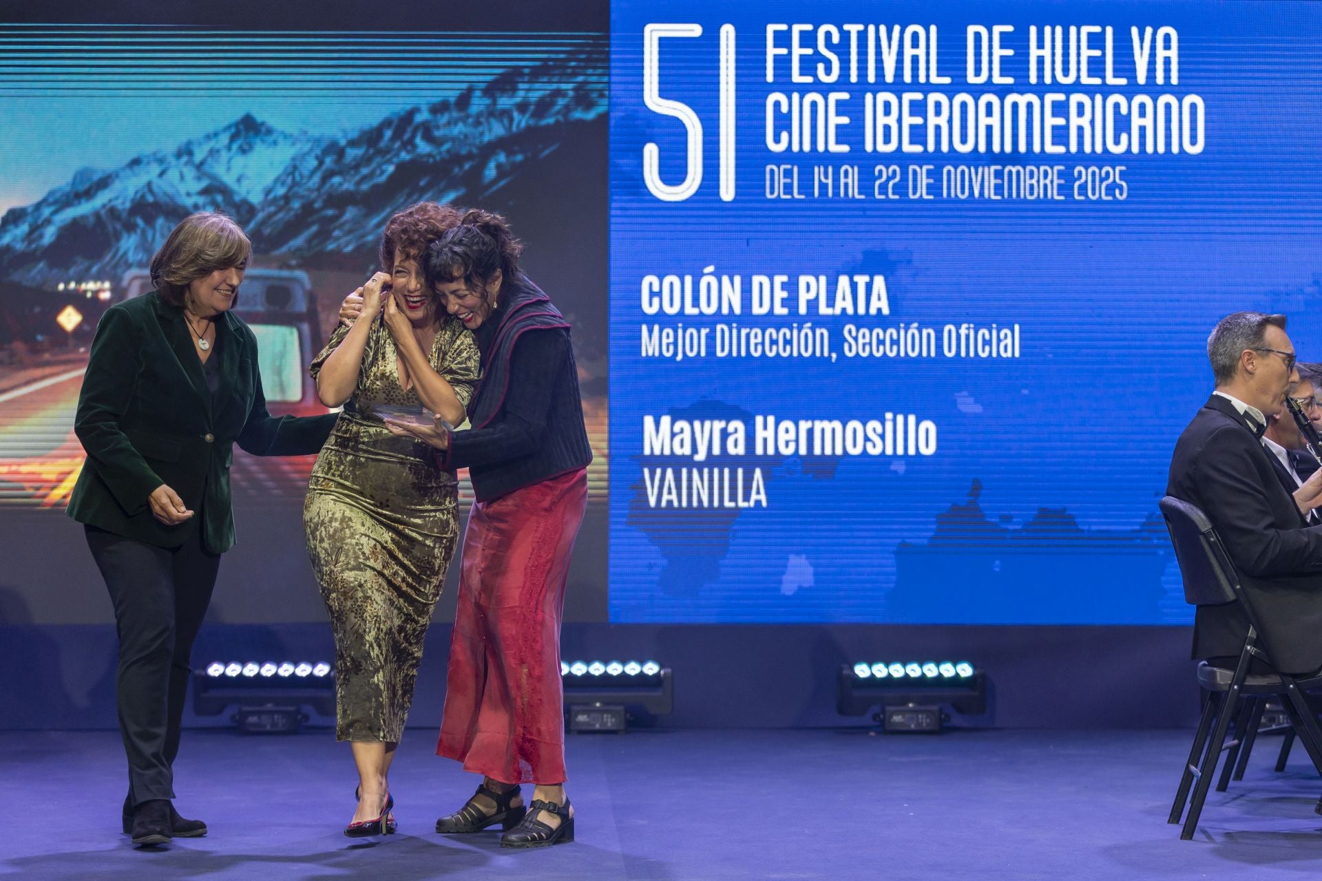 Así lucieron los premiados en la gala de clausura del 51 Festival de Cine Iberoamericano de Huelva