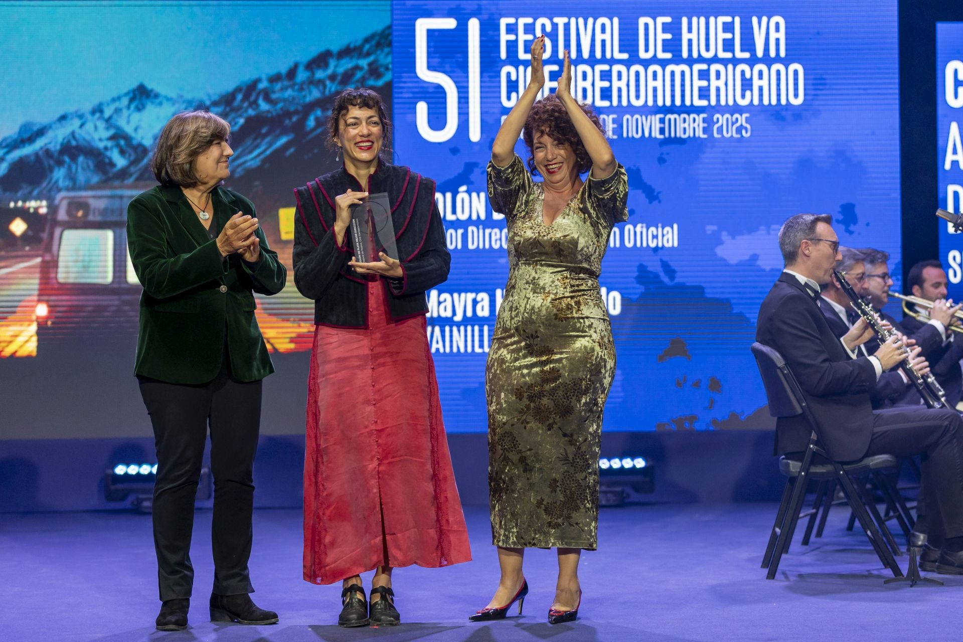 Así lucieron los premiados en la gala de clausura del 51 Festival de Cine Iberoamericano de Huelva