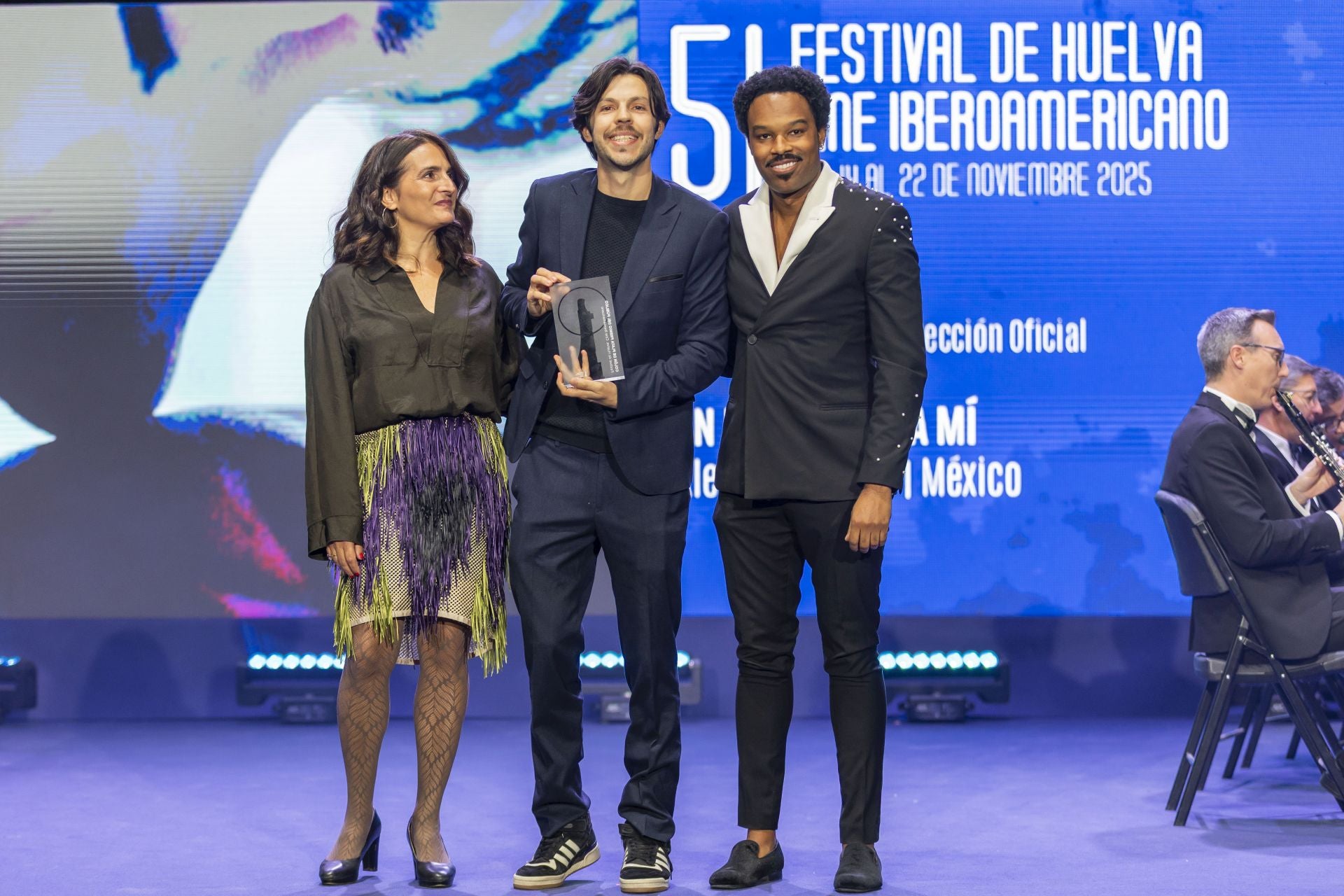 Así lucieron los premiados en la gala de clausura del 51 Festival de Cine Iberoamericano de Huelva