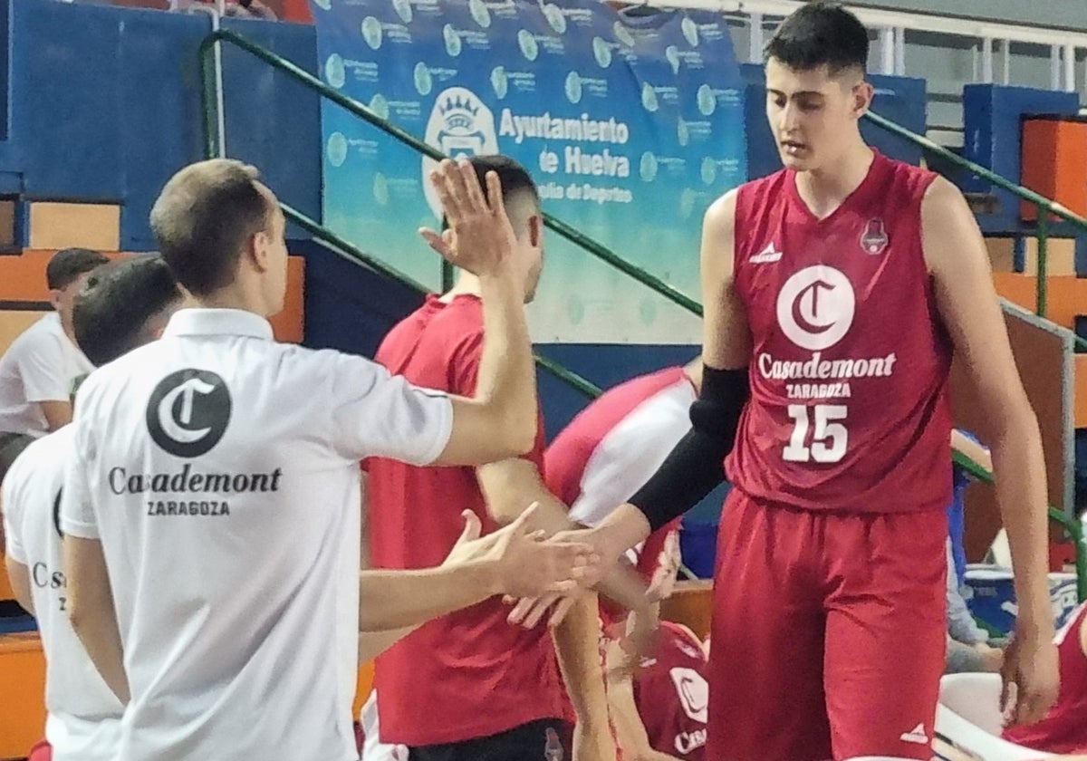 Aday Mara, en el partido ante Alicante del Nacional Junior disputado en Huelva