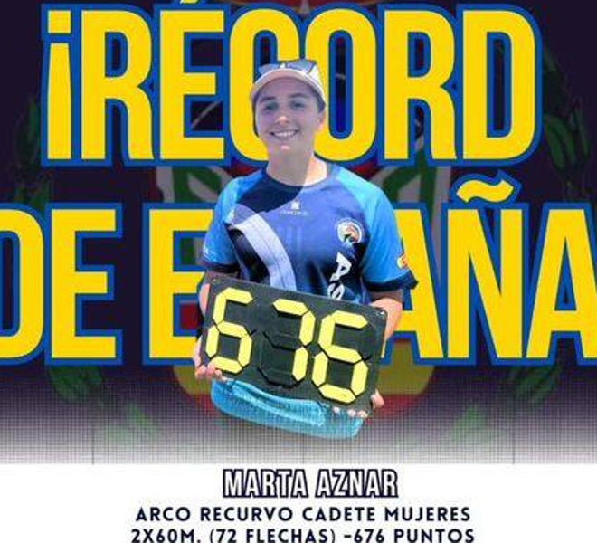 Marta Aznar tras batir el récord de España