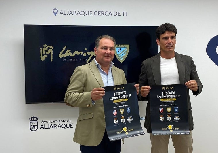 Juan Antonio Zamora y David Toscano presentando el evento