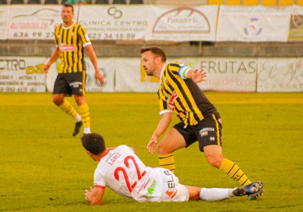 Camacho durante el San Roque de Lepe-Antoniano de liga el pasado fin de semana