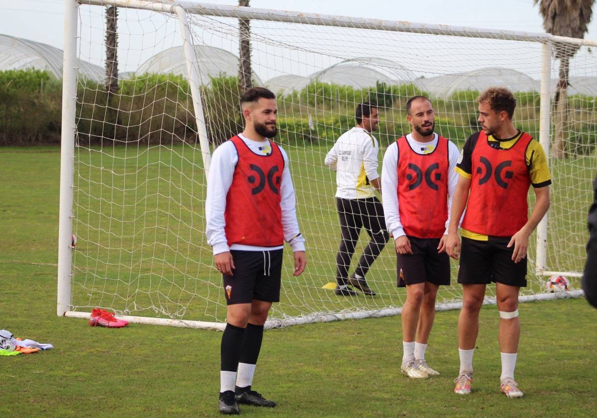 Jugadores sanroquistas, en un entrenamiento