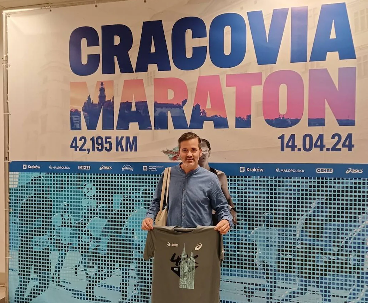 Alejandro Molina Jiménez tras completar el pasado fin de semana el Maratón de Cracovia