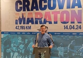 Alejandro Molina Jiménez tras completar el pasado fin de semana el Maratón de Cracovia