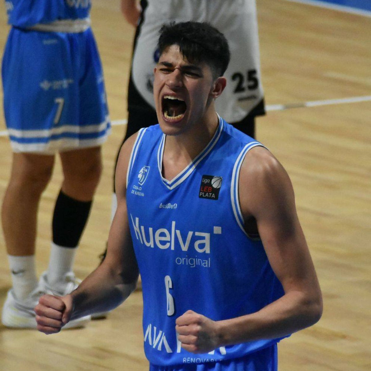 David Gómez en un partido esta temporada con el Ciudad de Huelva en la LEB Plata