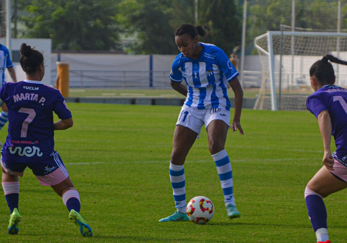 Un momento del partido ante el Fundación Albacete