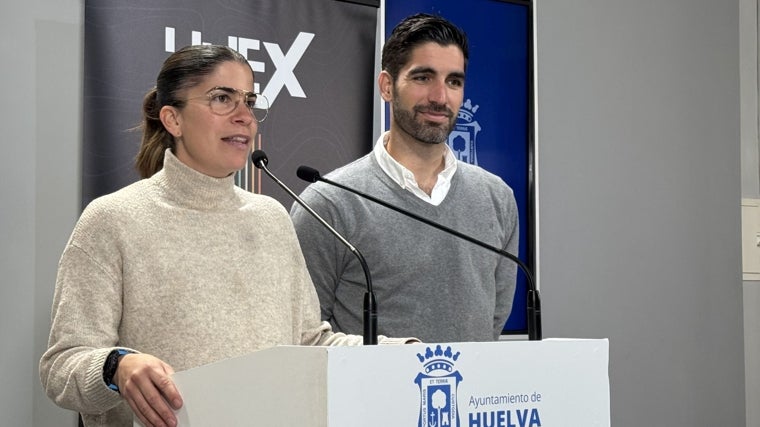 María de la O Rubio, concejal de Deportes del Ayuntamiento de Huelva, durante su intervención