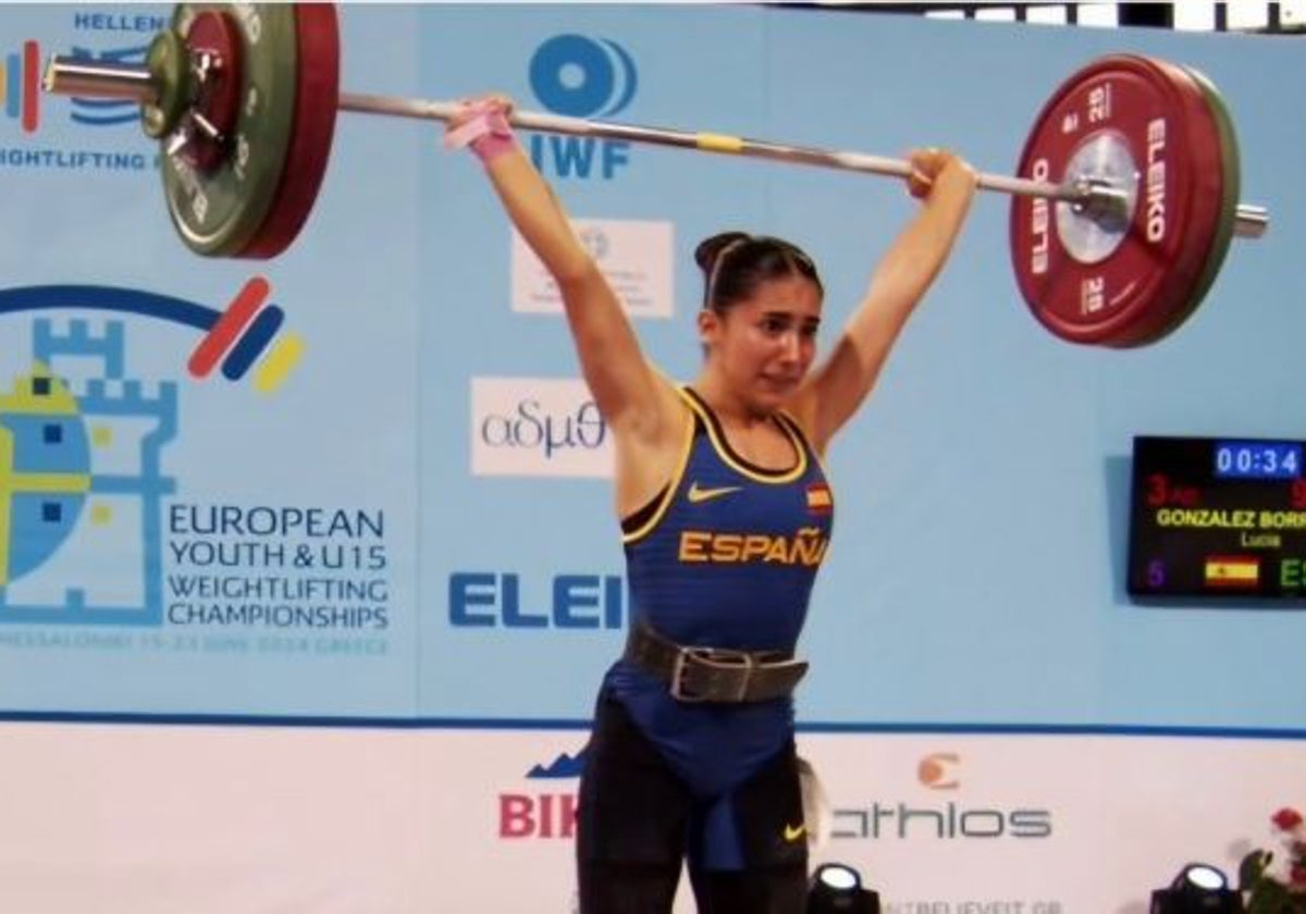 Lucía González, en una competición