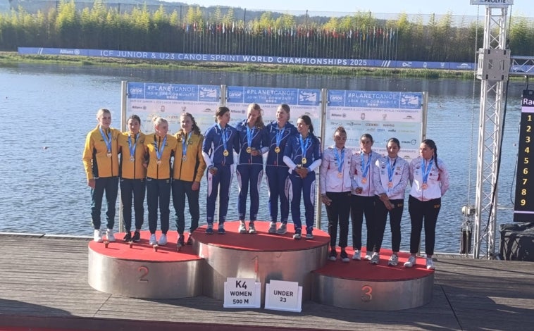 Imagen principal - Bronce mundial sub23 para la onubense Daniela García Heredia