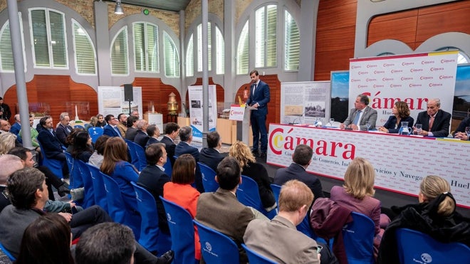 El acto de reelección de Daniel Toscano como presidente de la Cámara de Comercio de Huelva cuatro años más