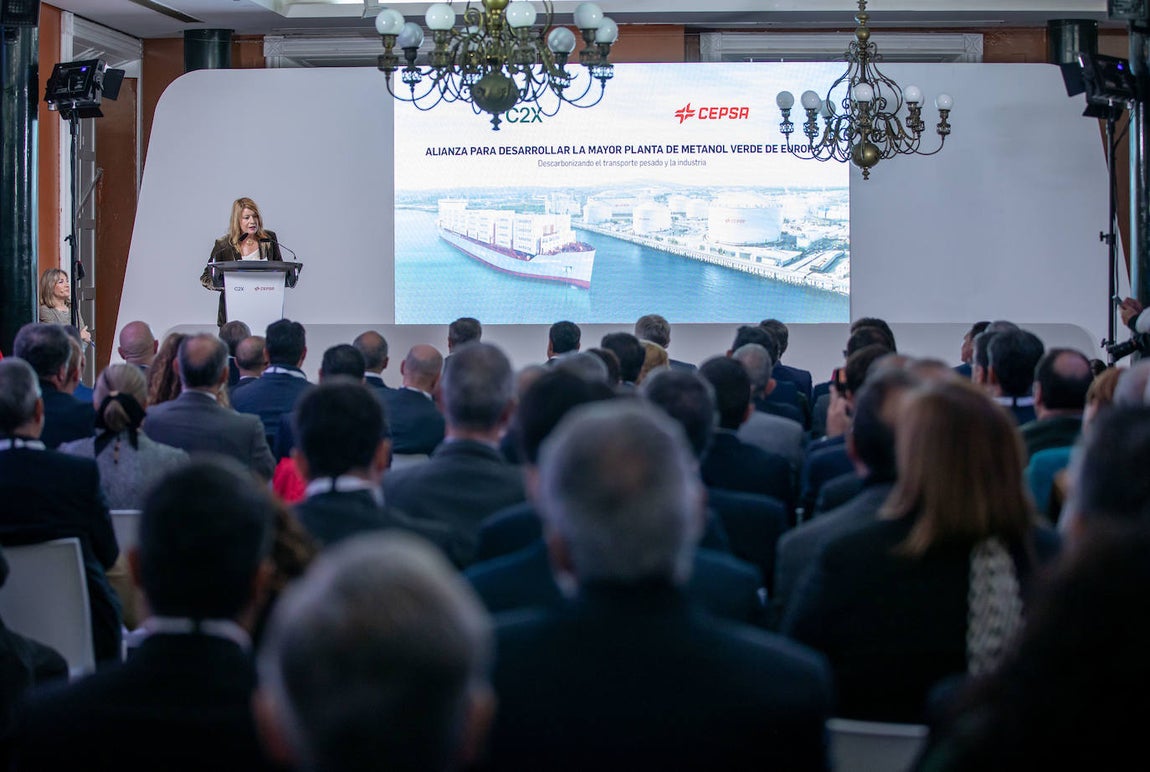 La presentación de la planta de metanol verde en Huelva, en imágenes