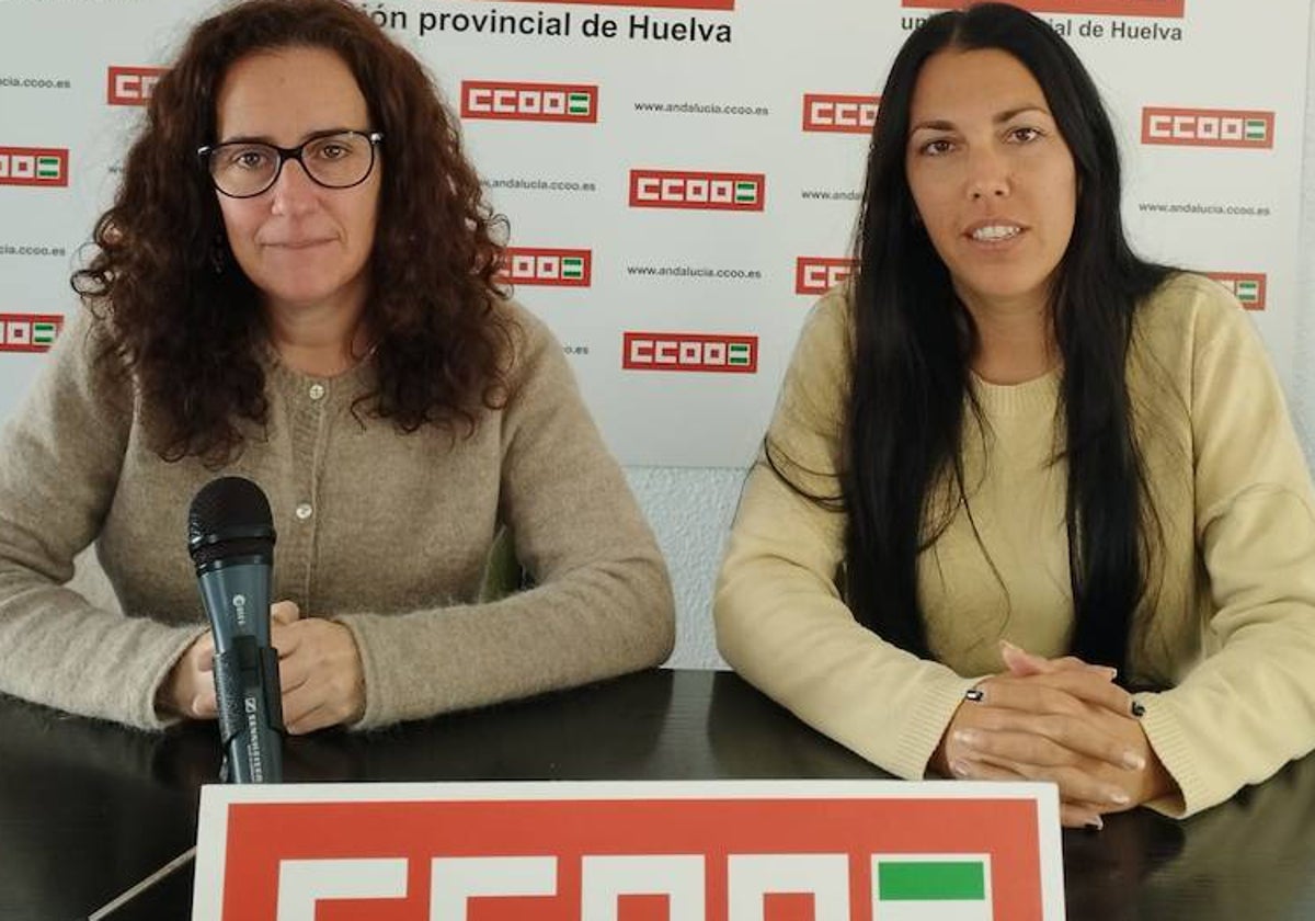 Julia Perea y Teresa Pulido, de CCOO Huelva